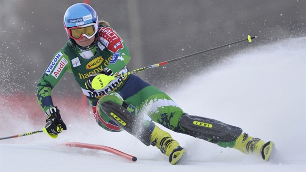 Tanja Poutiainenov pi slalomu v Mariboru