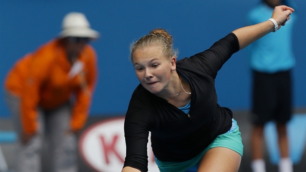 Kateina Siniakov ve finle juniorsk dvouhry na Australian Open.
