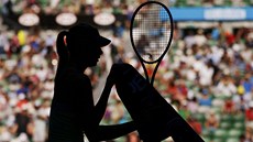 Ruskou tenistku Marii arapovovou takto zachytil fotograf pi tvrtfinále