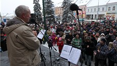 Tebíský rodák a herec Oldich Navrátil organizoval pondlní setkání s obany