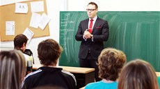 Střední škola informatiky a ekonomie Delta - Shane Siegel z americké ambasády Střední škola informatiky a ekonomie Delta - Shane Siegel z americké ambasády
