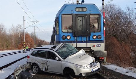 Tragická nehoda v Ostrav-Tebovicích, pi které zemela idika automobilu.