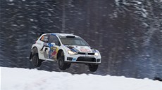 Sébastien Ogier bhem první etapy védské rallye.