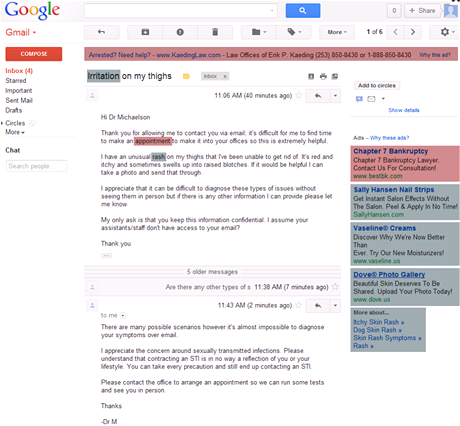 Microsoft na pkladech ukazuje, jak Gmail cl reklamy.