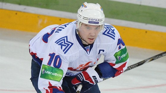 Ruský hokejový útoník  Sergej Mozjakin z Magnitogorsku.