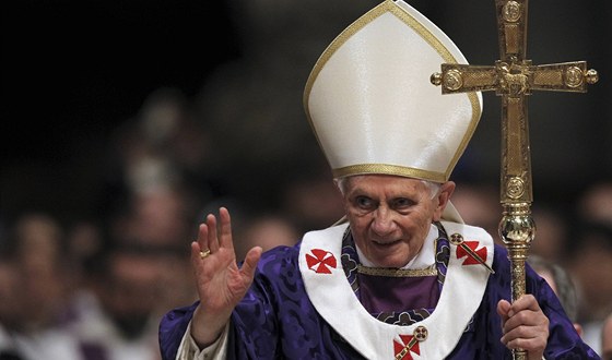 Pape Benedikt XVI. bhem me, kterou slouil u píleitosti Popelení stedy. 