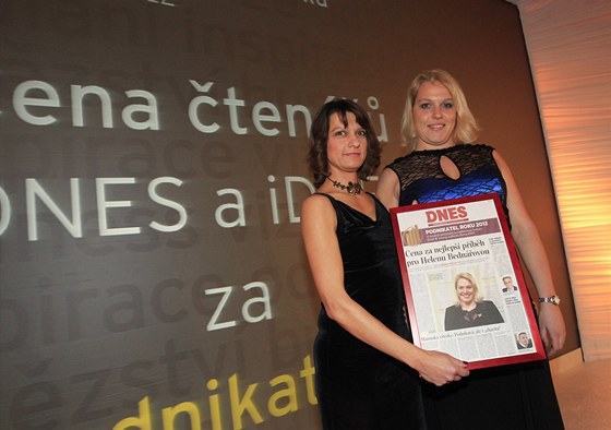 Loni si cenu tená iDNES.cz a MF DNES za nejlepí podnikatelský píbh odnesla Helena Bednáová, její firma Centrin CZ provozuje domy pro seniory.