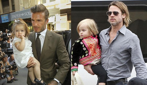 David Beckham s dcerou Harper Seven a Brad Pitt s dcerou Vivienne