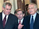 Milo Zeman, Václav Havel a Václav Klaus