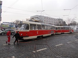 Vykolejen tramvaj
