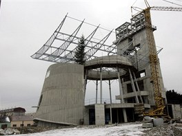 Stavba novho kostela ve Starm Mst. Snmek je z 18. ledna 2011.