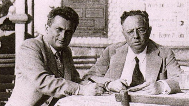 Otec Otto Fischl (vlevo) s kolegou JUDr. Mautnerem