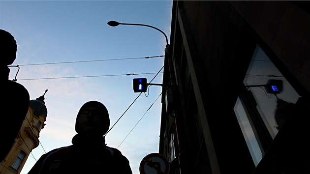 Modr ipka svt v Tolstho ulici, u DKO.