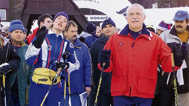 Novomstsk lyask trasy si vyzkouel i Vclav Klaus. 