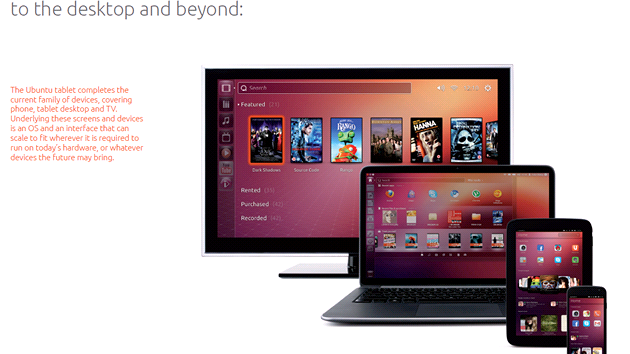 Ubuntu chce ovldnout vechny tyi obrazovky - velkou v obvku, standardn na notebooku, malou na mobilu i dotykovou na tabletu.