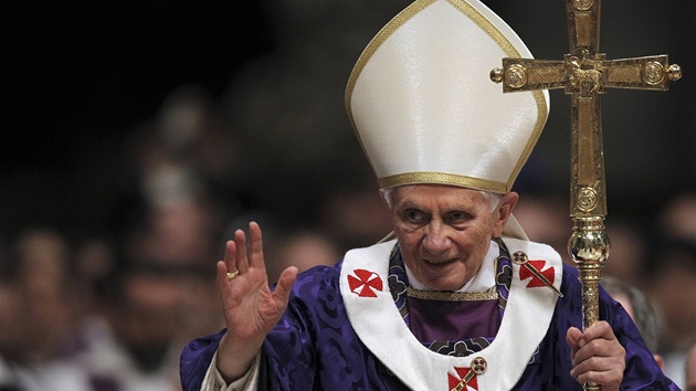 Pape Benedikt XVI. bhem me, kterou slouil u pleitosti Popelen stedy. 
