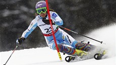 árka Záhrobská byla se svými výkony ve slalomu spokojená.