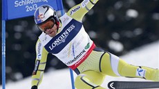 Norský lya Aksel Lund Svindal na trati superkombinaního sjezdu na