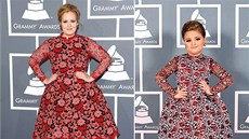 Zpěvačka Adele a její dětská dvojnice Zpěvačka Adele a její dětská dvojnice