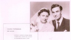Helenino svatební oznámení z roku 1956