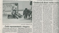 NAGANO. Takhle vypadaly před 15 lety sportovní stránky MF DNES. NAGANO. Takhle vypadaly před 15 lety sportovní stránky MF DNES.