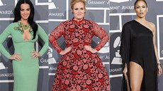 Grammy 2012 - Katy Perry, Adele, Jennifer Lopezová