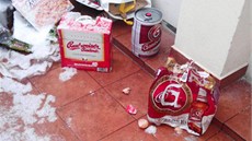 Dántí studenti demolovali zaízení hotelu znan posilnni alkoholem.