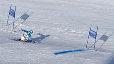 Nmecký slalomá Felix Neureuther na trati obího slalomu bhem MS ve