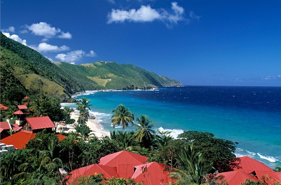 Pohled na jeden z Amerických Panenských ostrov St. Croix (Sv. Kíe).