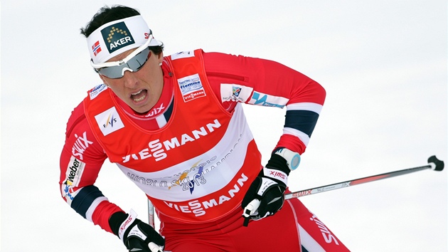 Marit Bjrgenov v kvalifikaci sprintu na mistrovstv svta ve Val di Fiemme