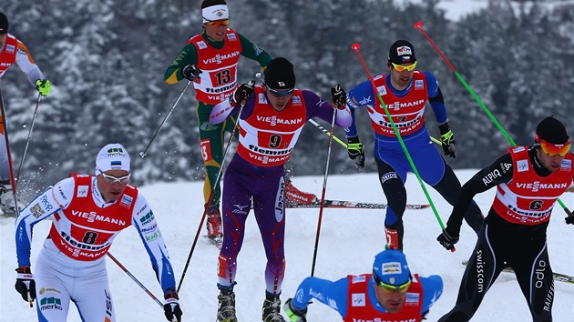 Startovn pole jedn ze semifinlovch jzd sprintu tm na svtovm ampiontu ve Val di Fiemme.