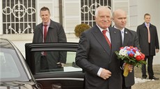 Václav Klaus na oficiální návtv Slovenska, kam 26. února zavítal na svou