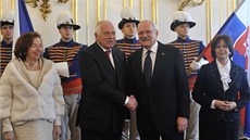 Václav Klaus na oficiální návtv Slovenska, kam 26. února zavítal na svou...
