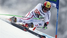 Rakouský lya Marcel Hirscher skonil druhý v obím slalomu Svtového poháru v