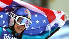 Sarah Hendricksonová, mistryně světa ve skoku na lyžích z Val di Fiemme. Sarah Hendricksonová, mistryně světa ve skoku na lyžích z Val di Fiemme.