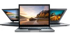 Rodina chromebooků, v popředí Pixel s dotykovou obrazovkou. Rodina chromebooků, v popředí Pixel s dotykovou obrazovkou.
