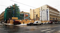 Proluka na Národní třídě před začátkem vykopávek. Proluka na Národní třídě před začátkem vykopávek.