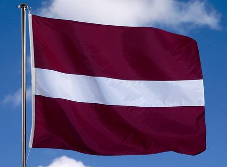 Lotyská vlajka. Ilustraní snímek.