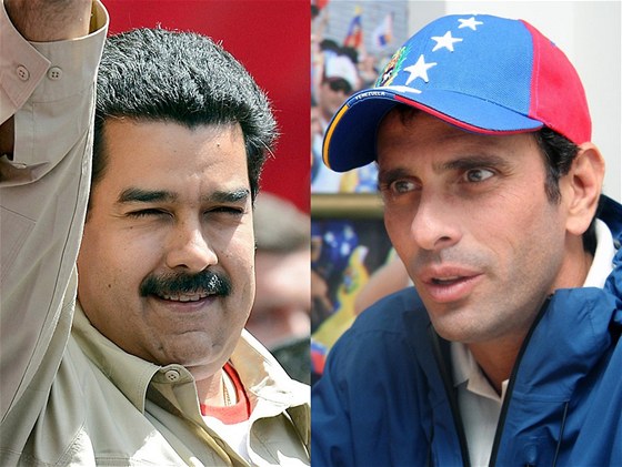 Nicolas Maduro (vlevo) a Henrique Capriles