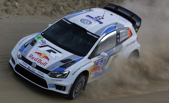 Sébastien Ogier pi Mexické rallye. 