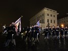 Hradn str ped ceremonilem u konce Klausova mandtu (7. bezna 2013)