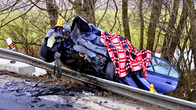 Hromadn nehoda na frekventovan silnici mezi Olomouc a ternberkem. (1. bezna 2013)