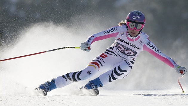 NA HRANICI RIZIKA. Maria Hflov-Rieschov pi sjezdu v Garmisch-Partenkirchen.