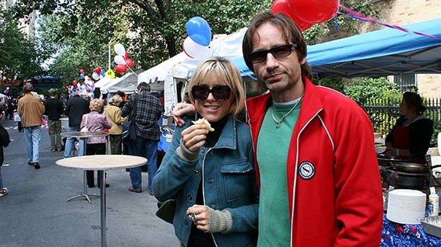 Czech Street Festival 2008 - David Duchovny a Ta Leoni - New York (4. jna 2008)