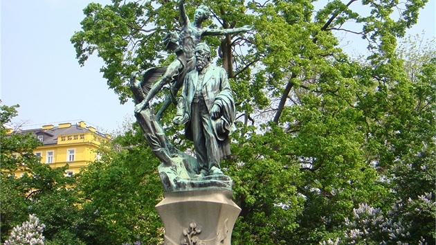 Národní styl ovlivnil sochae pi tvorb pomníku Svatopluka echa.