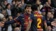 JEDEN GÓL NESTAIL. Lionel Messi, hvzda Barcelony, se raduje z trefy proti...