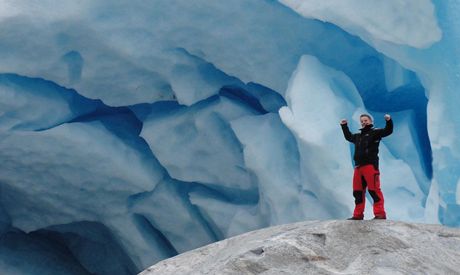 Petr Kozlík na ledovci v Norsku