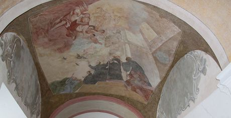 Vzácném malby v Sázavském klátee vyobrazují ivot zakladatele klátera sv....