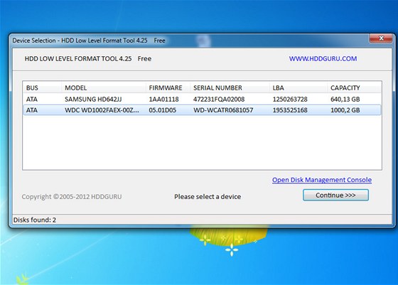 HDD Low Level Format Tool