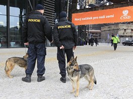 Sjezd SSD v Ostrav hlídají i policisté.